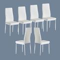 Latitude Run® Angellea Tufted Side Chair, Dining Chair, Kitchen Chairs Fireproof Sprayed Faux /Upholstered in White | Wayfair
