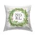 The Holiday Aisle® Noel Holiday Wreath Printed Throw Pillow Design By Kelley Talent Polyester/Polyfill blend | 18 H x 18 W x 7 D in | Wayfair