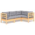 Latitude Run® Avynlee 25" Wide Outdoor Patio Sofa w/ Cushions Wood in Gray | 24.6 H x 25 W x 25 D in | Wayfair 2BB64470007647CB8685C5449F7AC316