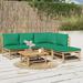 Bay Isle Home™ Meriden 5 - Person Seating Group w/ Cushions in Brown | 25.6 H x 27.2 W x 27.2 D in | Outdoor Furniture | Wayfair