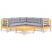 Latitude Run® Aydann 25" Wide Outdoor Patio Sofa w/ Cushions Wood in Brown | 24.6 H x 25 W x 25 D in | Wayfair 68F1FEDD10B740B2BCD7835FBC5B3CBF