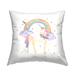 East Urban Home Rainbow Unicorn Stars Pattern Printed Throw Pillow Design By Jenaya Jackson Polyester/Polyfill blend | 18 H x 18 W x 7 D in | Wayfair