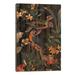 Bay Isle Home™ Exotic Parrot Birds & Tropical Flowers Midnight Garden Wood in Brown/Orange | 26 H x 18 W x 1.5 D in | Wayfair