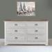 American Woodcrafters Meadowbrook Dresser - Antique Sand Wood in White/Brown | 37.5 H x 68 W x 19 D in | Wayfair 2610-260