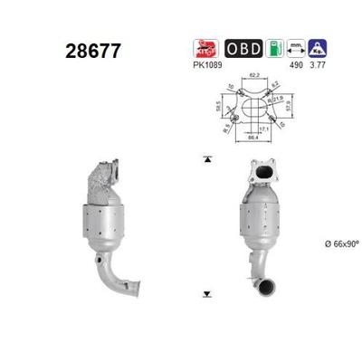 AS Katalysator für PEUGEOT CITROËN 9672883980 9678127280 28677