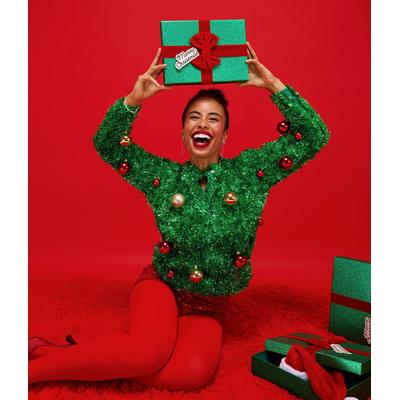 Women's Bristle Babe Ugly Christmas Cardigan Sweater
