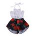 CenturyX Newborn Baby Girls lace Halter Romper Off-Shoulder Floral Print Bodysuit Sleeveless Jumpsuit Summer Clothes Outfits