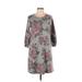 Apt. 9 Casual Dress - Shift: Gray Print Dresses - Women's Size Small