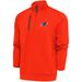 Men's Antigua Orange Oklahoma City Blue Generation Quarter-Zip Pullover Top