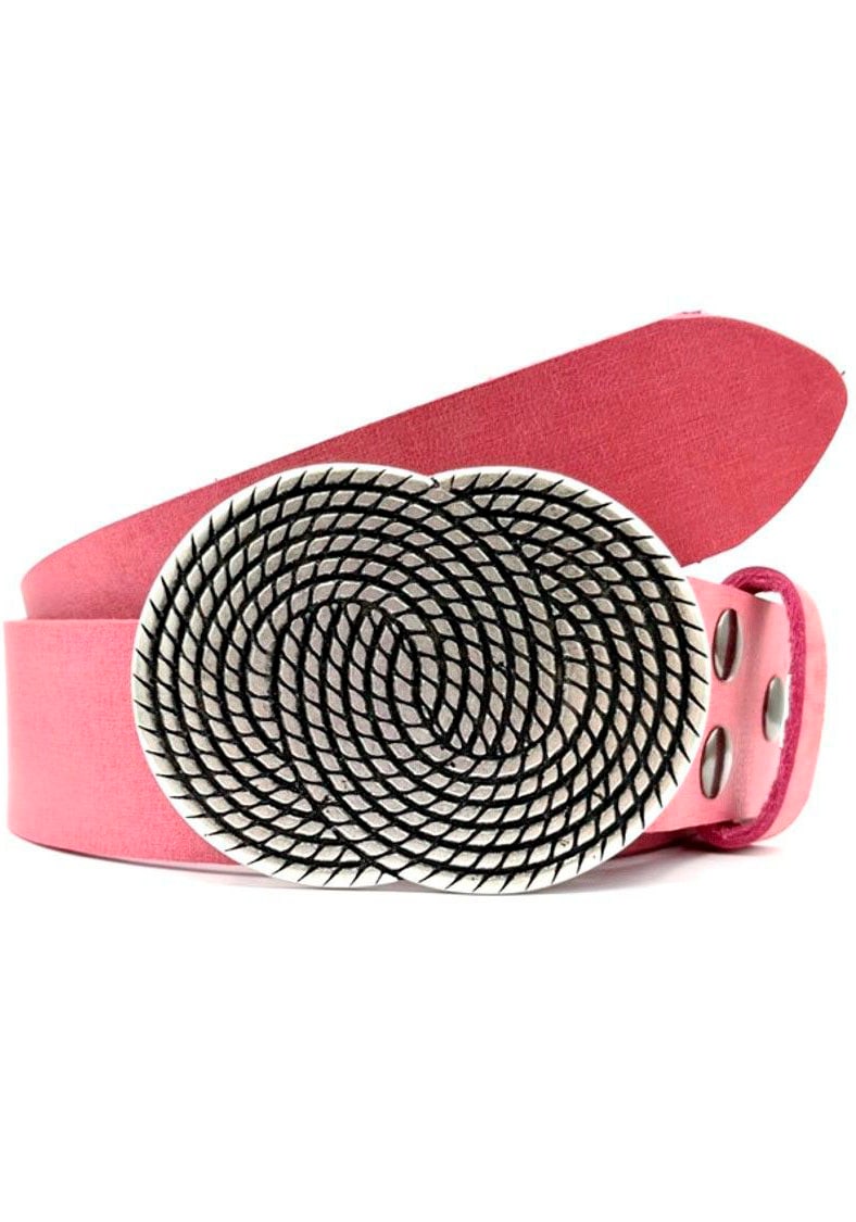 Koppelgürtel RETTUNGSRING GÜRTEL, Damen, Gr. 105, rosa, Leder, unifarben, Gürtel Koppelgürtel, Vollrindleder Image