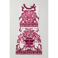 Dolce & Gabbana - Printed Cotton-blend Jacquard Mini Dress - Pink