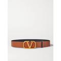 Valentino Garavani - Valentino Garavani Vlogo Reversible Leather Belt - Brown