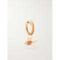 Robinson Pelham - Goldfish Earwish 14-karat Gold, Sapphire And Diamond Single Hoop Earring - One size