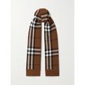 Burberry - Checked Wool-blend Scarf - Brown