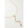 Ileana Makri - Lucky Snake 18-karat Gold, Diamond And Tsavorite Necklace - One size