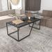 Orren Ellis Tyriana Frame Coffee Table Wood/Faux Marble/Metal in Black | 47.2 W x 23.6 D in | Wayfair 0DEA6F19D59E447BBEB6C76138ADD1CA
