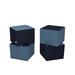 Factory Direct Partners SoftScape Carry Me Cube Cushions, 4-Piece in Blue | 9.5 H x 12 W x 12 D in | Wayfair 14117-NVPB