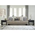 Signature Design by Ashley Elbiani Sofa Polyester in Brown | 41 H x 99 W x 40 D in | Wayfair 3870438