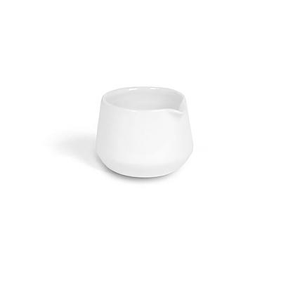 Front of the House TCR017WHP23 3 oz Bevel Pourer - Porcelain, White, Porcealin