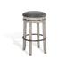 Williston Forge Avalyn Swivel Bar & Counter Stool Wood/Upholstered/Leather in Gray | Bar Stool (30" Seat Height) | Wayfair