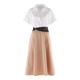 LaSalle Amsterdam 3-in-1-Sommerkleid, 40 - Weiß/Schwarz/Camel, Damen, aus Baumwolle