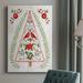 The Holiday Aisle® Christmas Folk Tree Premium Gallery Wrapped Canvas - Ready To Hang Metal in Green/Red/White | 48 H x 32 W x 1 D in | Wayfair