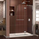 DreamLine Aqua Ultra 30 in. D x 60 in. W x 74 3/4 in. H Hinged Shower Door and Shower Base Kit - 30" x 60"