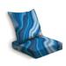 Outdoor Deep Seat Cushion Set Marble ink colorful Blue marble texture abstract Back Seat Lounge Chair Conversation Cushion for Patio Furniture Replacement Seating Cushion