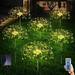 Morttic 6 Pack Outdoor Solar Garden Lights Solar Firework Lights 120 LED Waterproof Solar Lamps Decorative Fireworks Lamp 8 Modes Landscape Lights with Remote for Backyard Walkway Patio(Warm White)