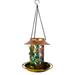 Solar Bird Feeder LED Lamp Hanging Wild Bird Feeder Garden Yard Decor(colorful)