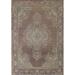 Distressed Tabriz Persian Vintage Area Rug Hand-Knotted Wool Carpet - 6'9"x 9'2"