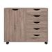 Office File Cabinets Wooden File Cabinets for Home Office Wood File Cabinet Mobile File Cabinet Mobile Storage Cabinet Filing Storage Drawer by Naomi Home-Color:Vintage Oak Size:7 Drawer