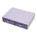 Desk Drawer Organizer Stackable Storage Drawers ABS Desk Organizers for Office School Home 2 Drawers 23*16.5*5cm - purple
