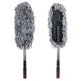 CLZOUD Car Wash Interior Cleaner Multi-Functional Microfiber Car Dust Cleaning Brushes Duster Mop Auto Duster Grey