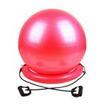 Ball Chair Yoga Ball Chair Exercise Ball Chair with Base & Bands for Home Gym Workout Ball for Abs Stability Ball & Balance Ball Seat to Relieve Back Painï¼Œred red F71523