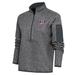 Women's Antigua Heather Charcoal Jacksonville Jumbo Shrimp Fortune Half-Zip Pullover Jacket