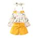 ZMHEGW Toddler Girls Dresses Summer Baby Skirt Shorts Cover Turn S Sleeveless Off The Shoulder Floral Bow Top Lace Up Shorts Beach Dress