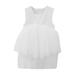 Summer Dresses For Girls Toddler Children Round Neck Sleeveless Princess Dress Lace Puffy Dresses Party Wedding Prom Dresses For 5-6 Years