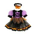 Newborn Infant Baby Girl Halloween Princess Romper Dress Short Puff Sleeve Mesh Skirt Hem Bodysuits with Headband Outfits