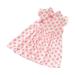 Summer Savings Clearance 2024! Loopsun Toddler Girl Dress Split Neck Sleeveless Flower Printing Fashion Cute Ruffle Mini Dress Pink