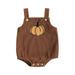 ELF Baby Girls Boys Corduroy Rompers Halloween Clothes Pumpkin/Witch Hat/Ghost Pattern Sleeveless Straps Jumpsuits Bodysuits