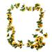 Gazebo Decorations Outdoor Coolmade 4 Pack 8.5 Artificial Sunflower Garland Silk Sunflower Vine Artificial Flowers With Green Leaves Wedding/Table Decor Yellow Artificial Flowers for Fall