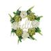 CSCHome Hello Artificial Garland Green Wreath for Front Door Hanging Home Decor Rustic Hanging Greenery Wreath Farmhouse Porch Decorations for Home Decoration