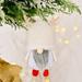 FFENYAN Christmas Ornament Christmas Decoration Christmas Lamb Flannel Hat Faceless Doll Pendant Christmas Tree Rudolph Dwarf Pendant Beige