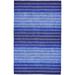 2 x 3 Striped Hand-Tufted Wool/Cotton Blue Area Rug