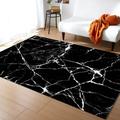 Black White Texture Crack Marble Area Rugs For Living Room Floor Mat Children S Room Rug Bedroom Bedside Carpet Kitchen Door Mat 3 x 4