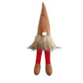 CSCHome Gray Plush Gnome Christmas Decorations Long Legged Standing Elf Dolls Santa Claus Doll Ornaments Christmas House Table Top Best Decorations