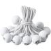 50pcs Elastic Rope Tent for Camping Outdoor Teepee Tarp Canopy Bungee Cords Bungee Cord with Balls Tent Poles Cord Camping Bungee Cords Bungee Straps White Bungee Cord White Flash