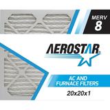 20x20x1 Air Filter by Aerostar - MERV 8 Box of 2
