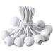 50pcs Elastic Rope Bungee Cords Heavy Duty Heavy Duty Tarp Outdoor Teepee Shelter Tie Down Bungie Cord Balls Tent Fix Rope Tarp Bungee with Balls Bungee Cords with Balls White